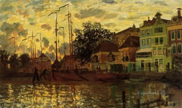 クロード・モネ Painting - ザーンダムの堤防の夜 クロード・モネ
